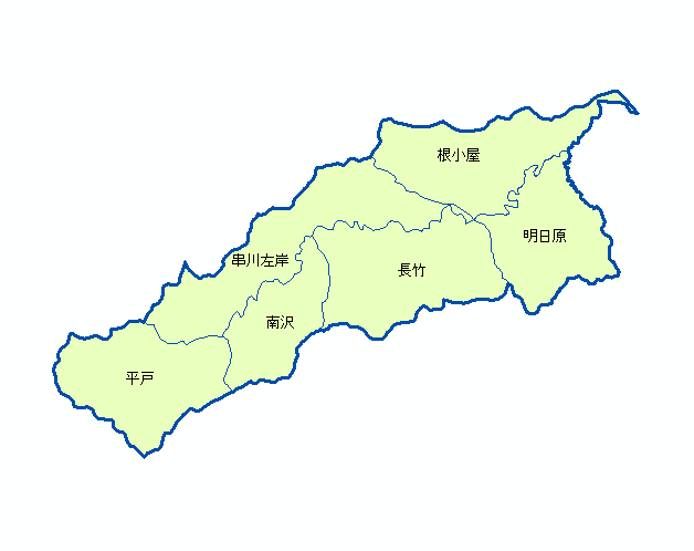串川小流域の図