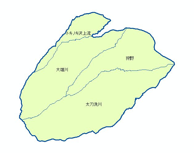 狩川-1小流域の図