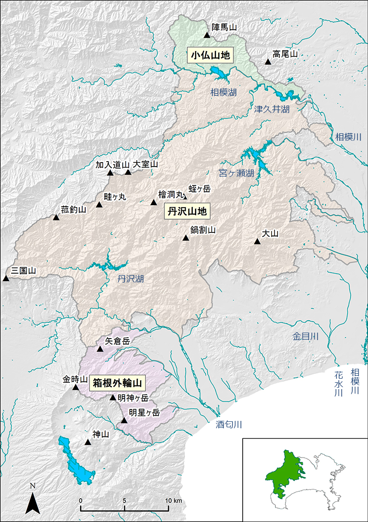 山地ごとのエリア図