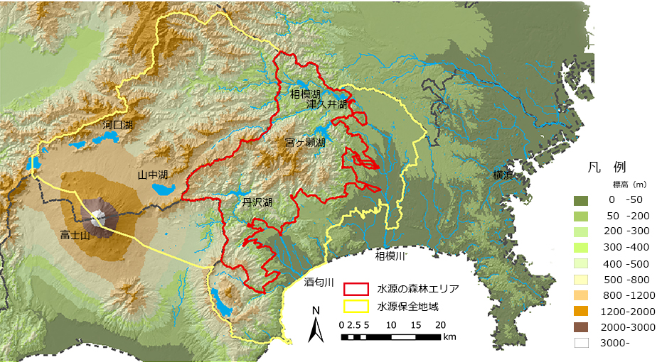 広域の陰影段彩図