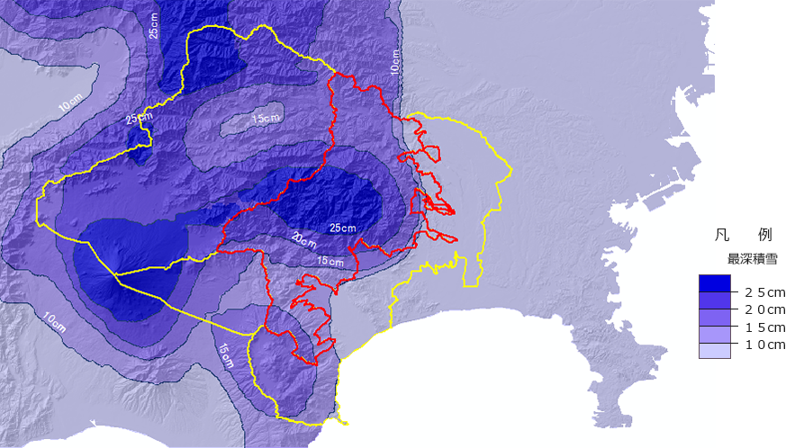 最深積雪の分布図